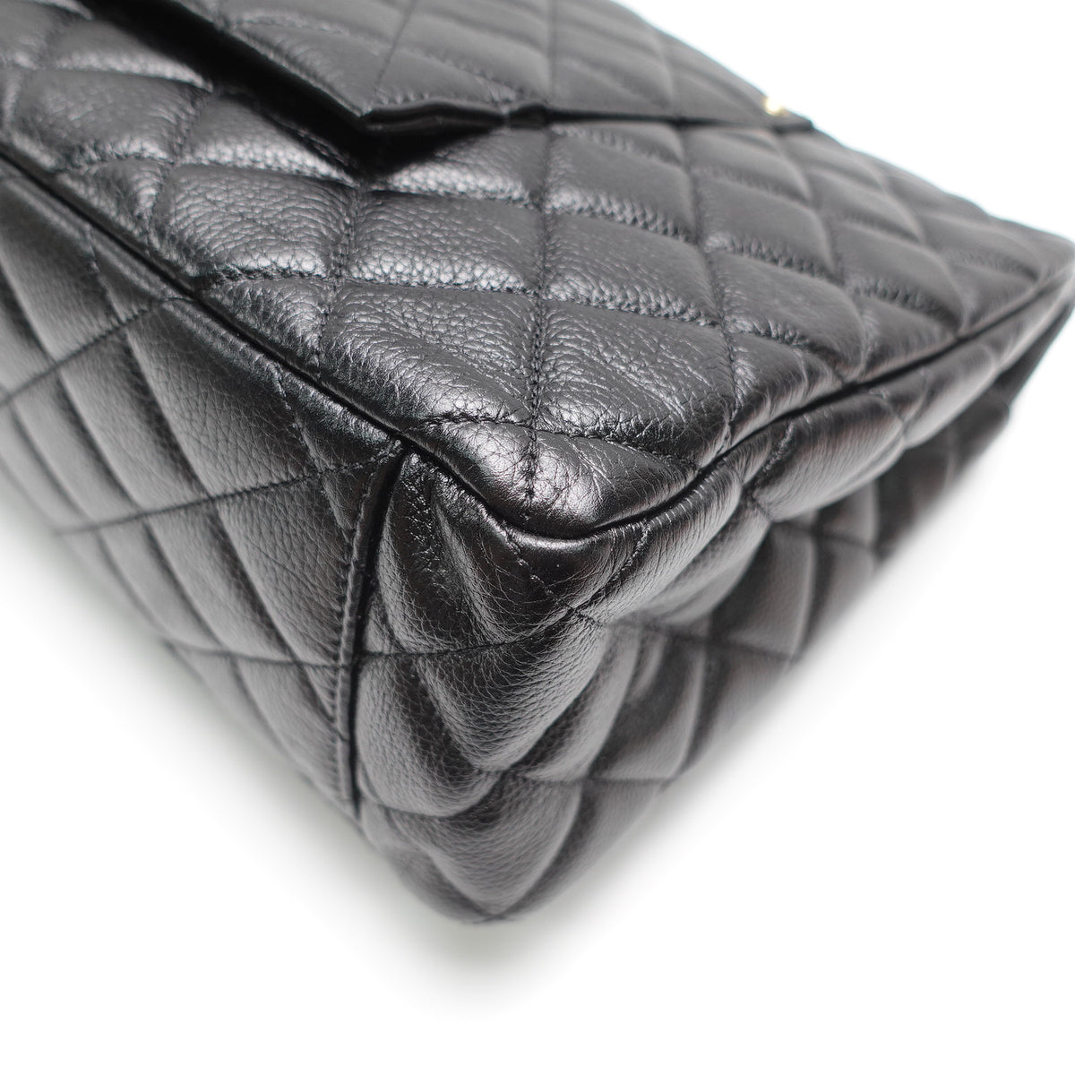 Pre-Owned Chanel Classic Flap Black Calfskin Leather Shoulder Bag T10458439