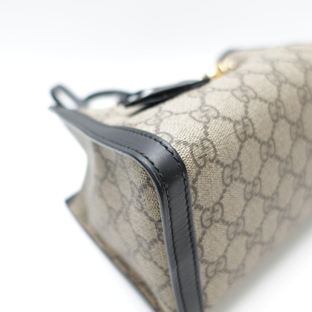 Pre-Owned Gucci Padlock Black&Beige Canvas Shoulder Bag T10460383
