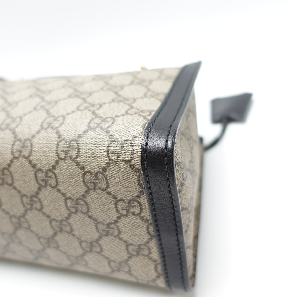 Pre-Owned Gucci Padlock Black&Beige Canvas Shoulder Bag T10460383