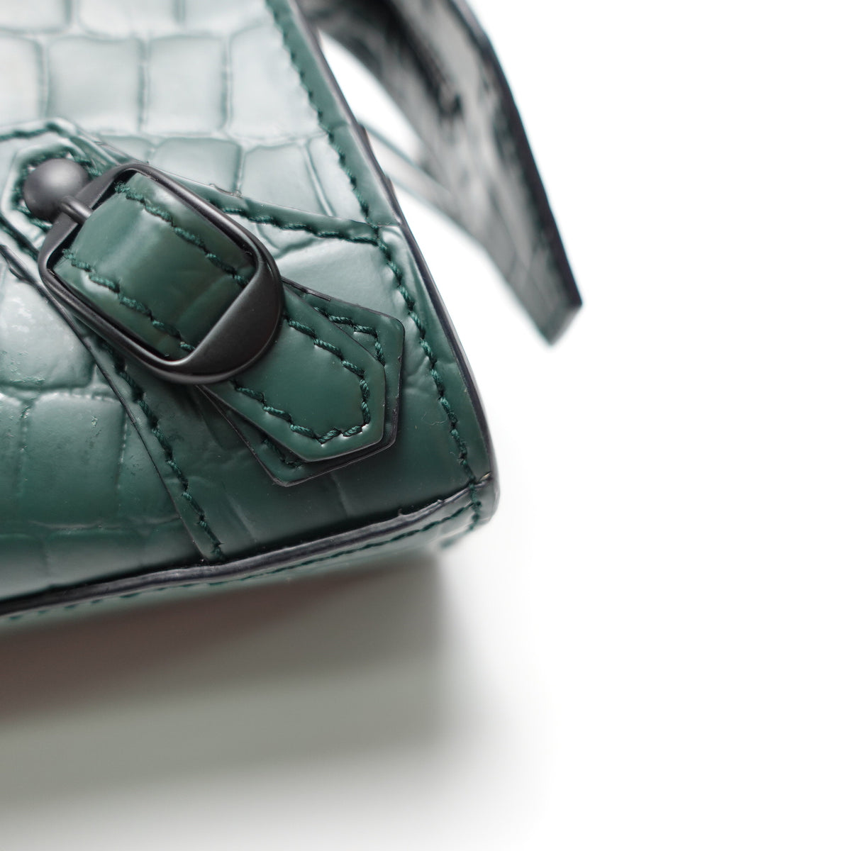 Pre-Owned Balengiaga Neo Classic Green Calfskin Leather Shoulder Bag T10461624