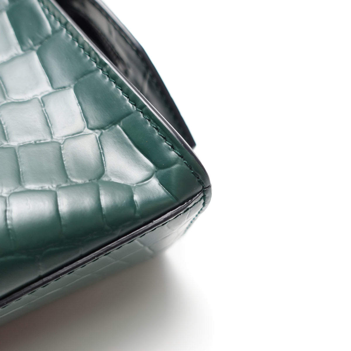 Pre-Owned Balengiaga Neo Classic Green Calfskin Leather Shoulder Bag T10461624