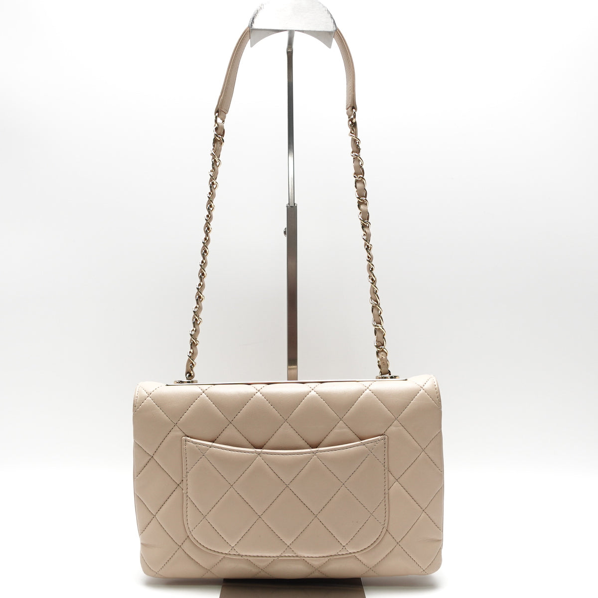 Pre-Owned Chanel Trendy CC Beige Lambskin Leather Shoulder Bag T10462222