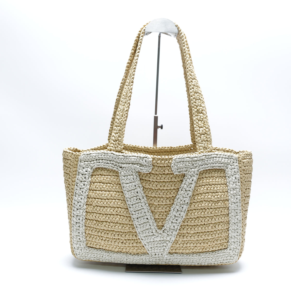 Pre-Owned  Valentino Viva Superstar Yellow Raffia Shoulder Bag T10462699