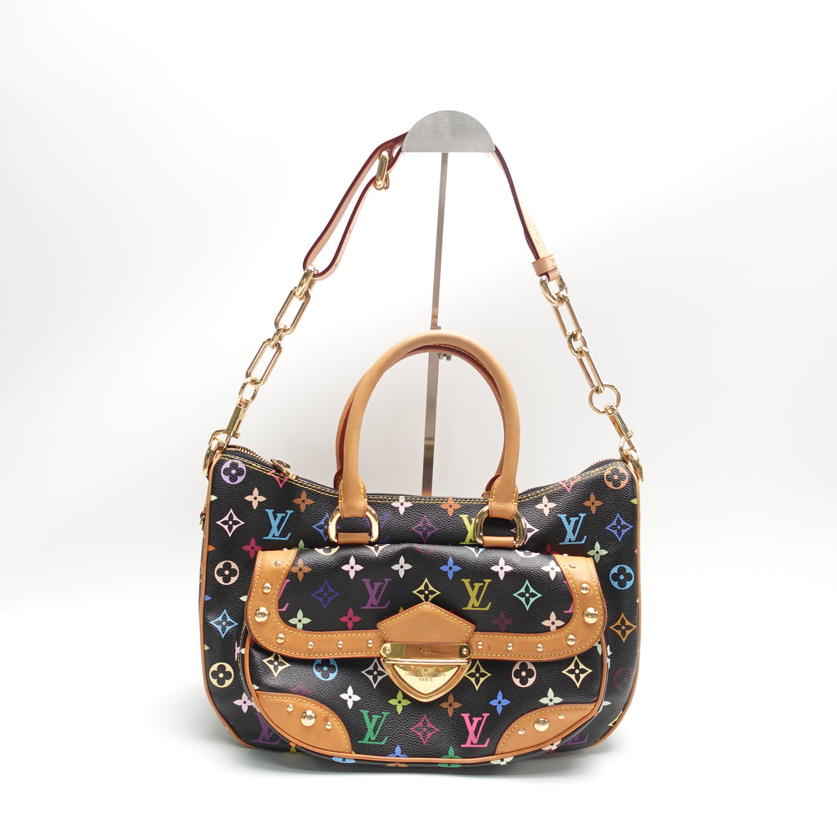 Pre-Owned Louis Vuitton Rita Black Multicolor Coated Canvas Tote Bag T10462809