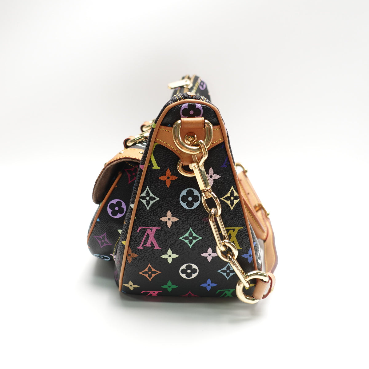Pre-Owned Louis Vuitton Rita Black Multicolor Coated Canvas Tote Bag T10462809