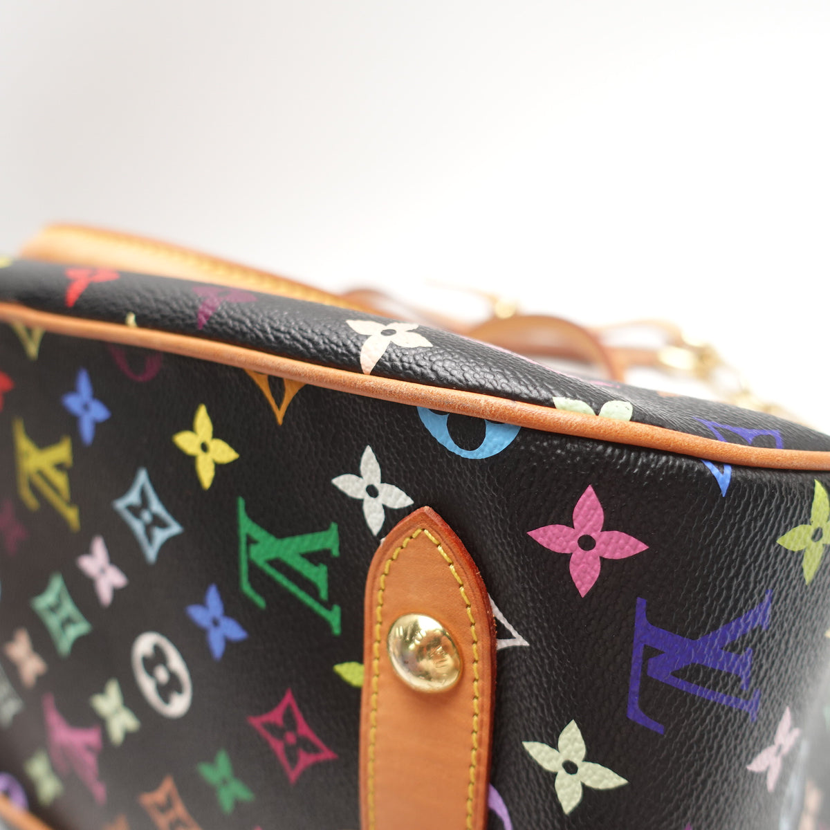 Pre-Owned Louis Vuitton Rita Black Multicolor Coated Canvas Tote Bag T10462809