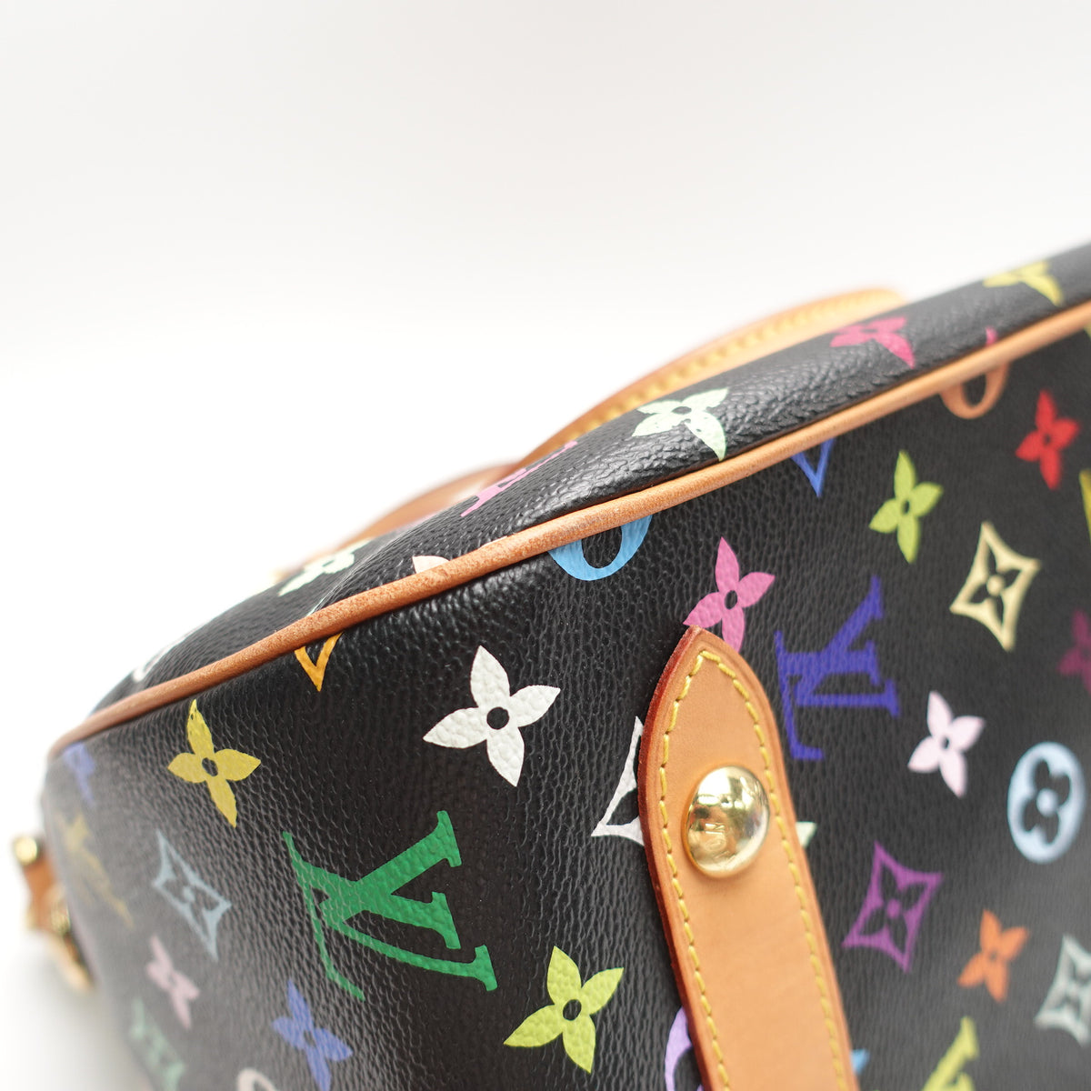 Pre-Owned Louis Vuitton Rita Black Multicolor Coated Canvas Tote Bag T10462809