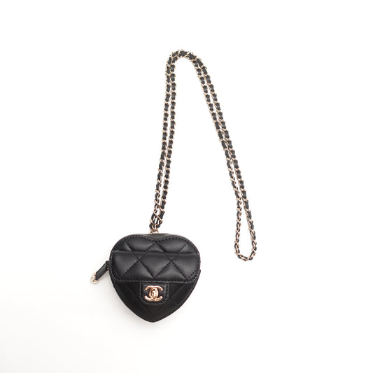 Pre-Owned Chanel Black Lambskin Leather Coin Purse T10463031