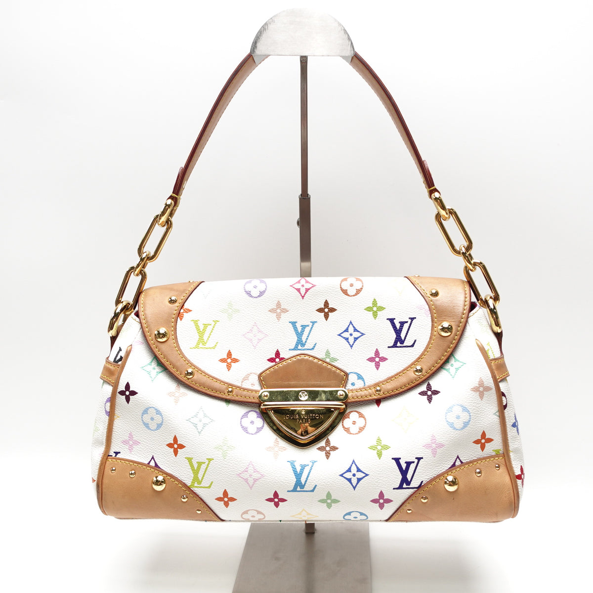 Pre-Owned Louis Vuitton Marilyn White Multicolor Canvas Shoulder Bag T10463362