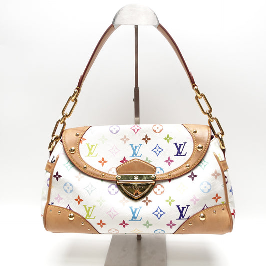 Pre-Owned Louis Vuitton Marilyn White Multicolor Canvas Shoulder Bag T10463362