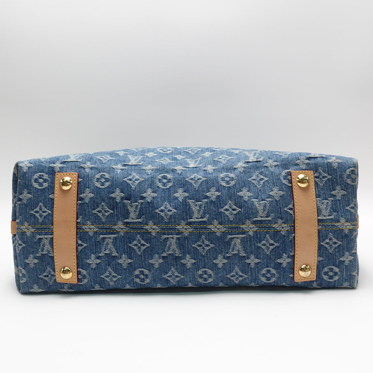 Pre-Owned Louis Vuitton Carryall W/P Blue Denim Shoulder Bag T10464424