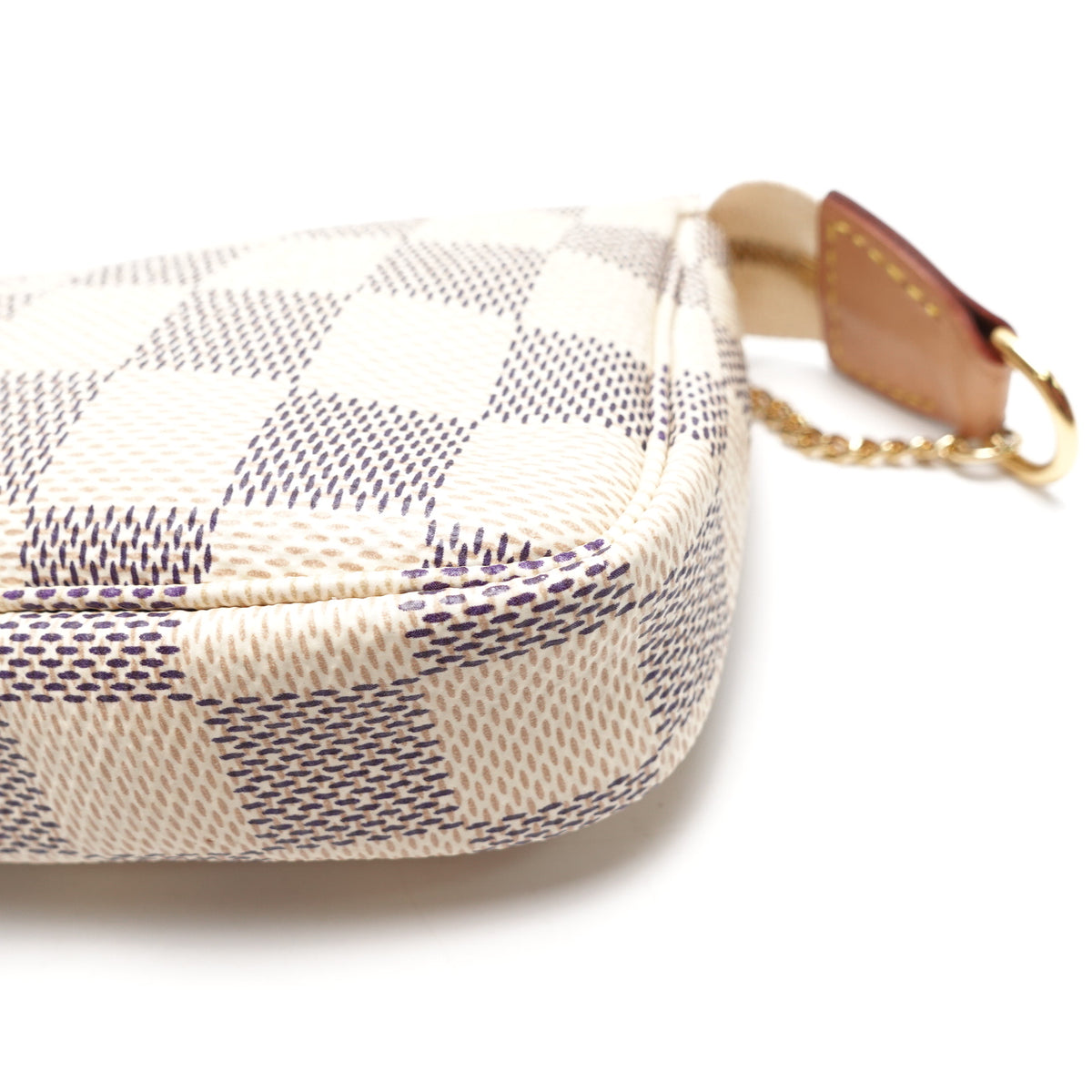 【DEAL】Pre-Owned Louis Vuitton Pochette Accessories Damier Azur Coated Canvas Clutch T10465389