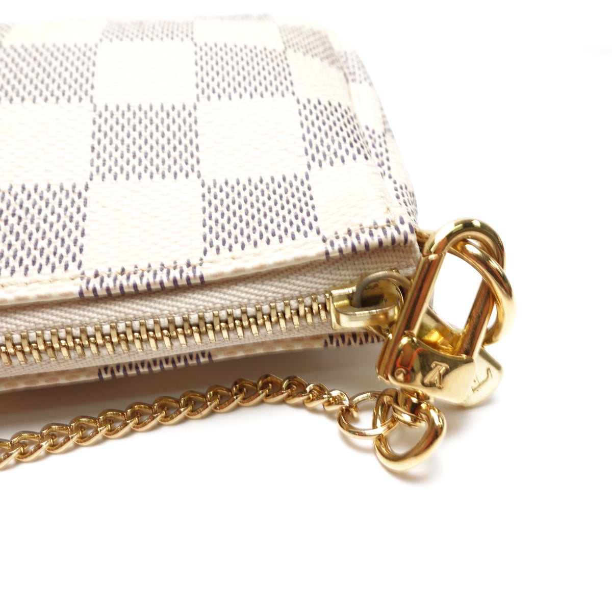 【DEAL】Pre-Owned Louis Vuitton Pochette Accessories Damier Azur Coated Canvas Clutch T10465389