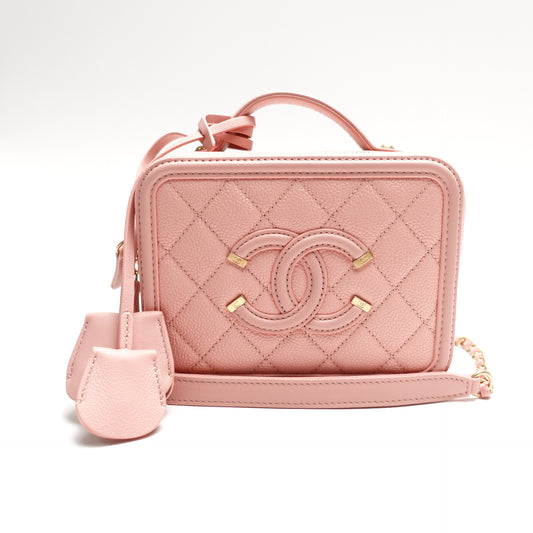 Pre-Owned Chanel Vanity Case Pink Caviar Shoulder Bag T10465764