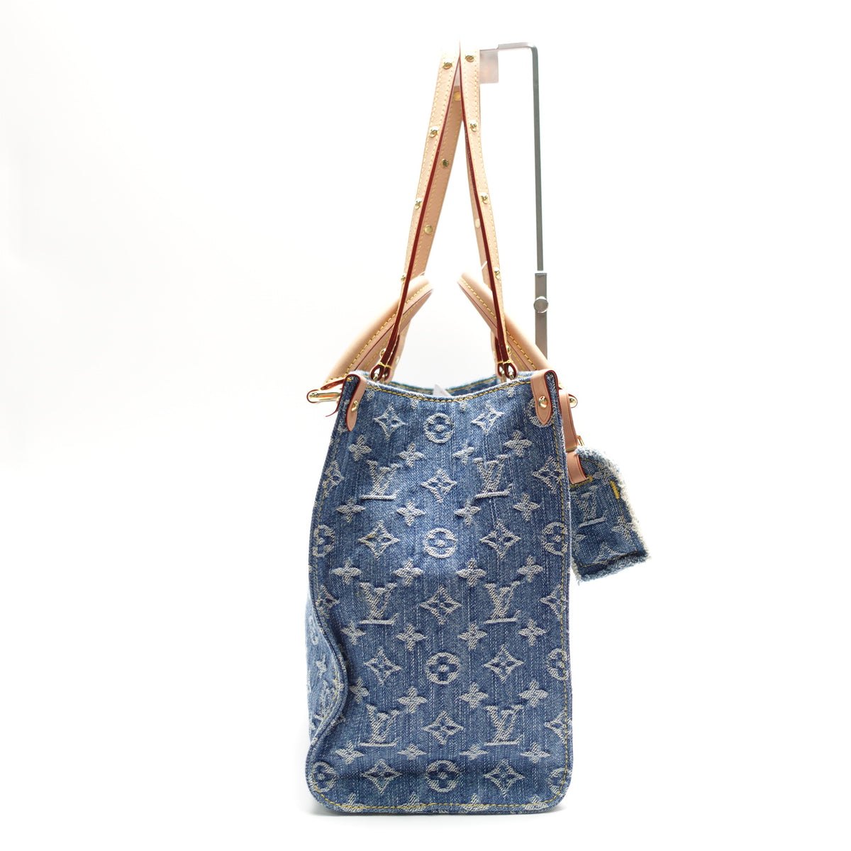 Pre-Owned Louis Vuitton Onthego MM Blue Denim Shoulder Bag T10465868