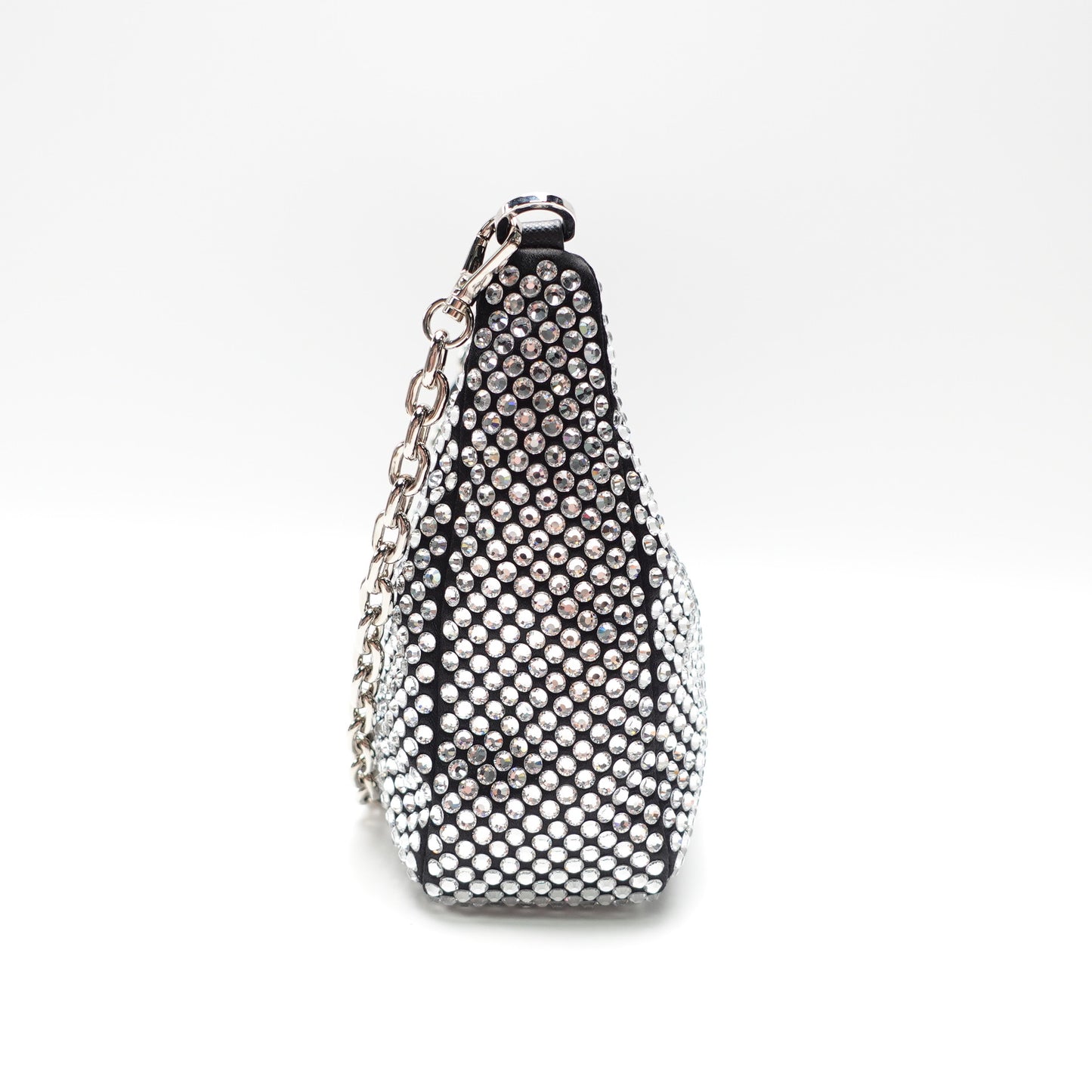 Pre-owned Prada Re-edition Silver Crystal Shoulder Bag