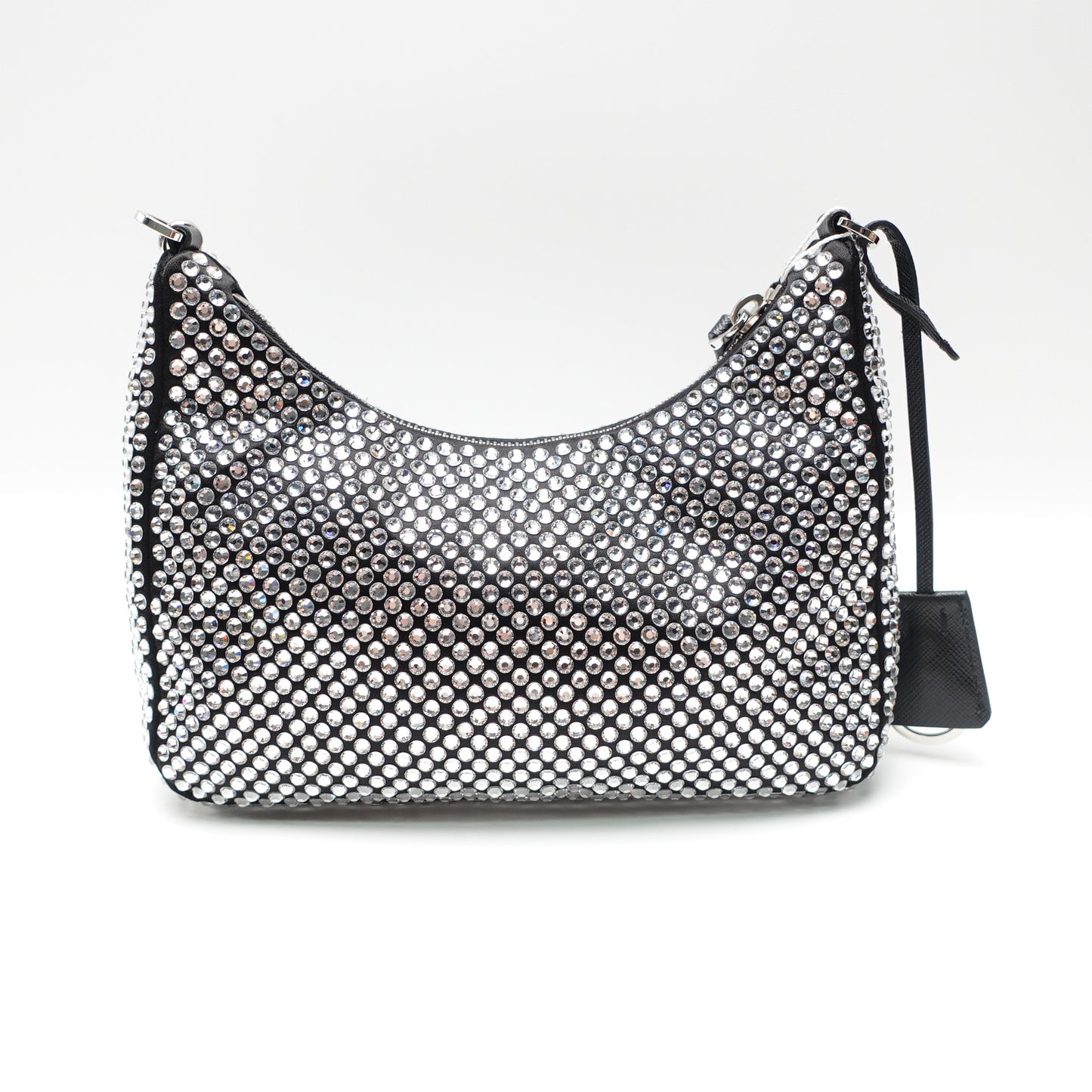 Pre-owned Prada Re-edition Silver Crystal Shoulder Bag