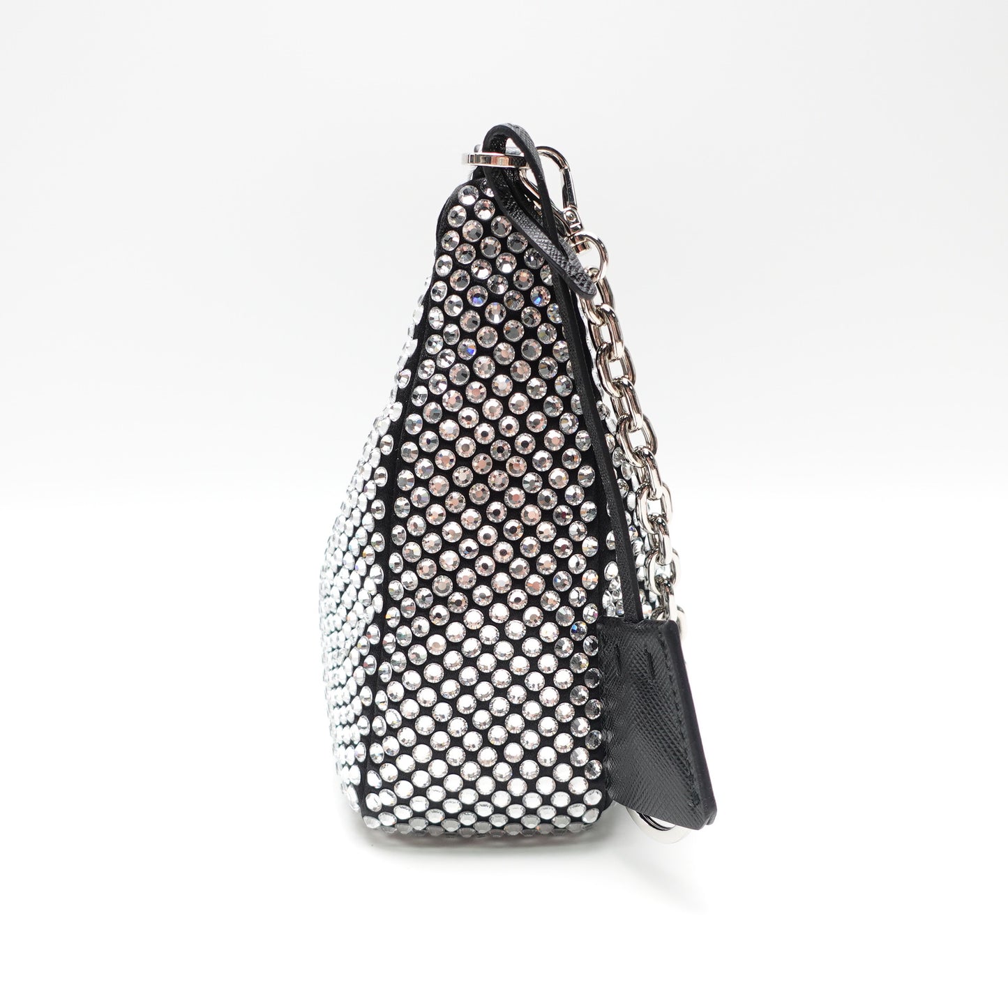 Pre-owned Prada Re-edition Silver Crystal Shoulder Bag