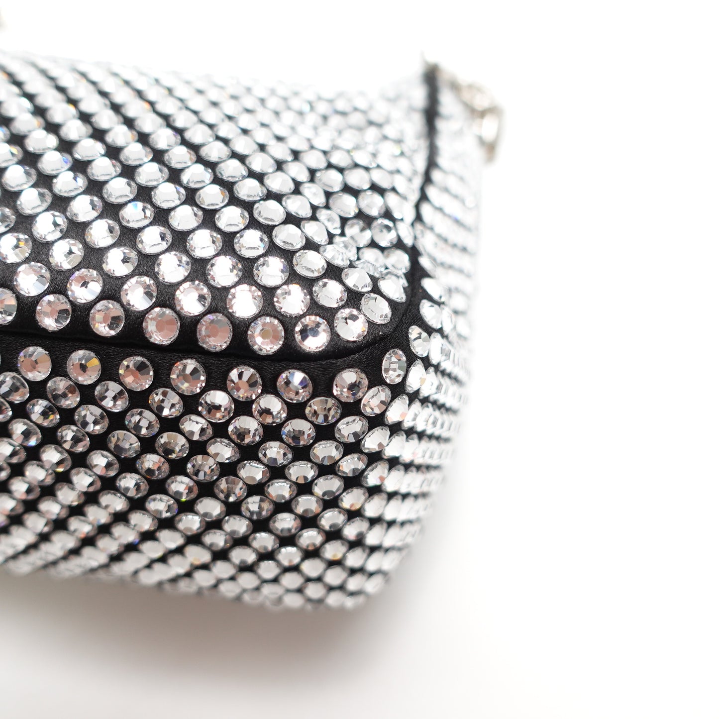 Pre-owned Prada Re-edition Silver Crystal Shoulder Bag