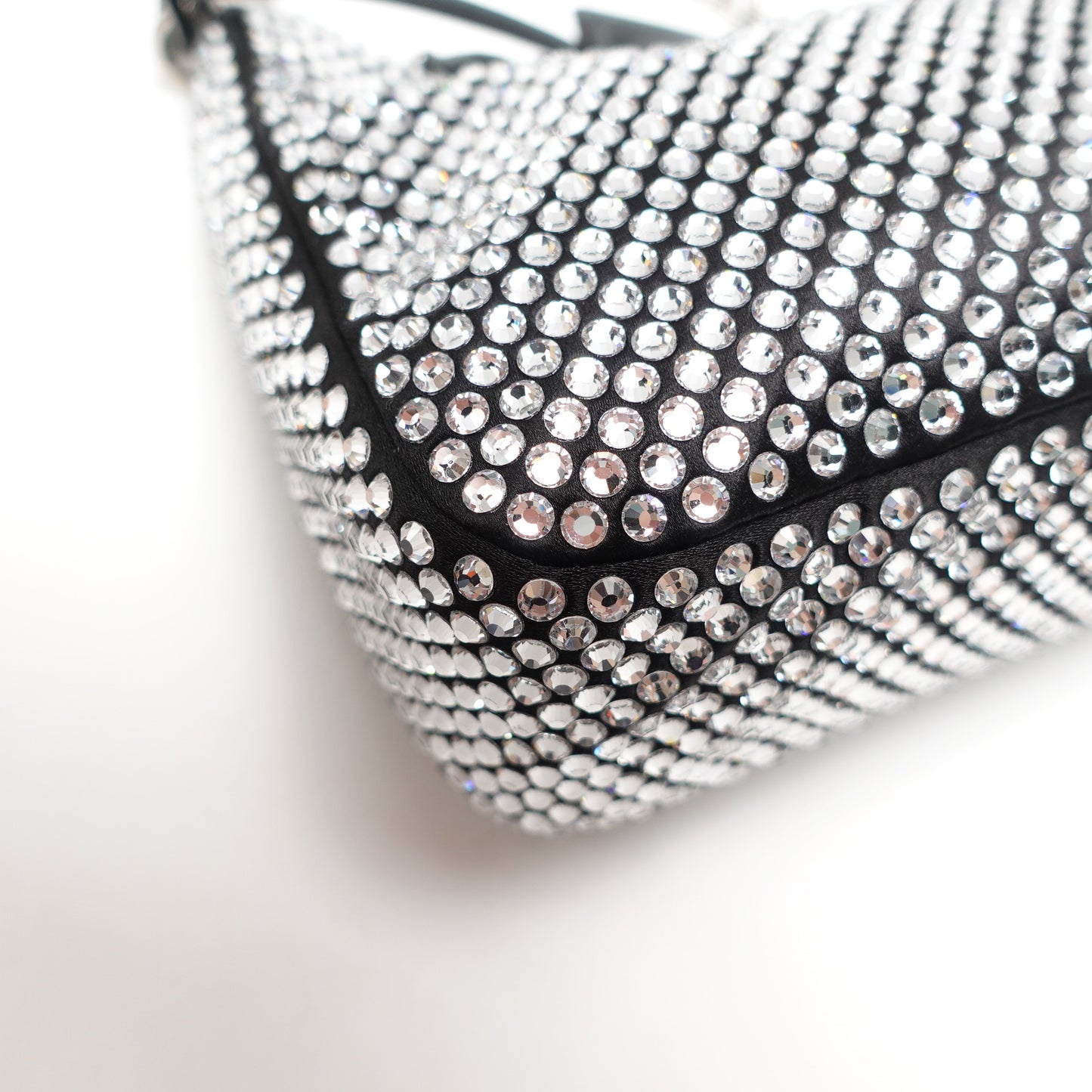 Pre-owned Prada Re-edition Silver Crystal Shoulder Bag