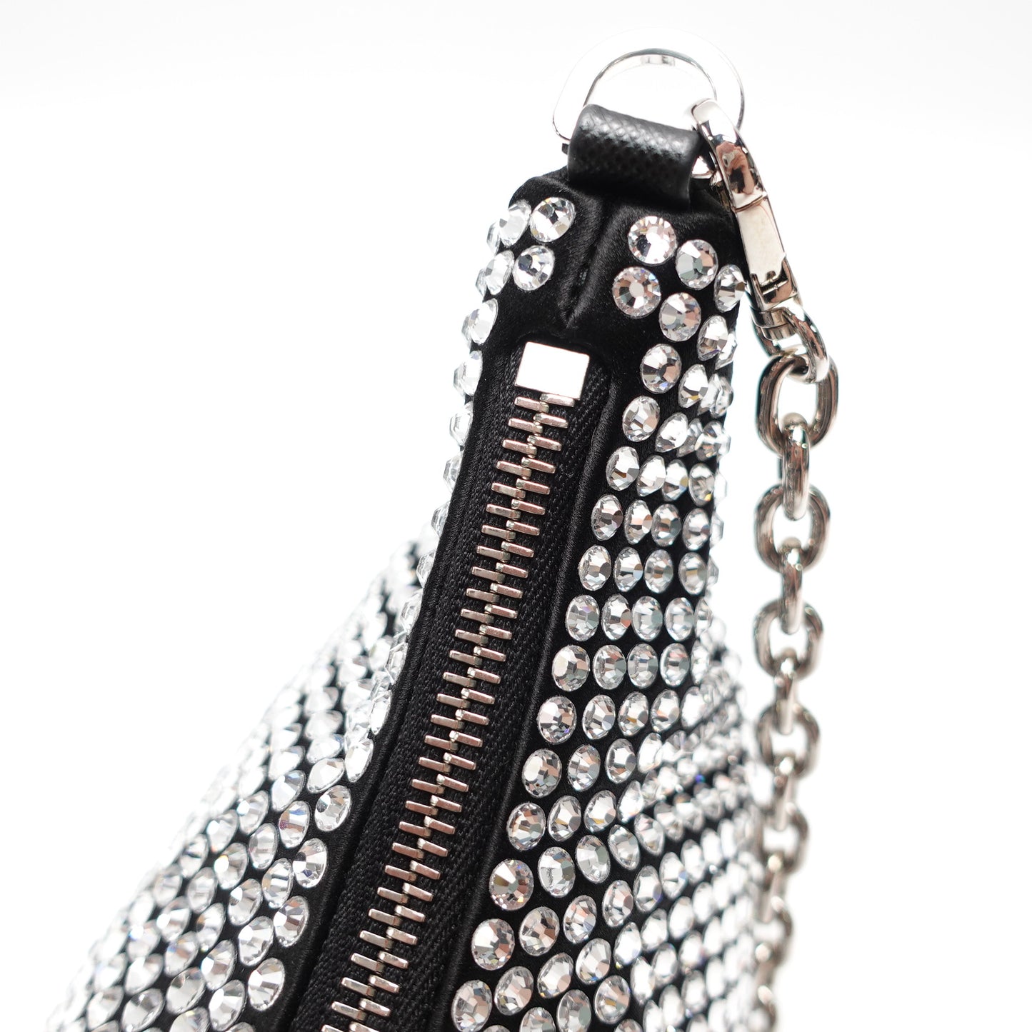 Pre-owned Prada Re-edition Silver Crystal Shoulder Bag