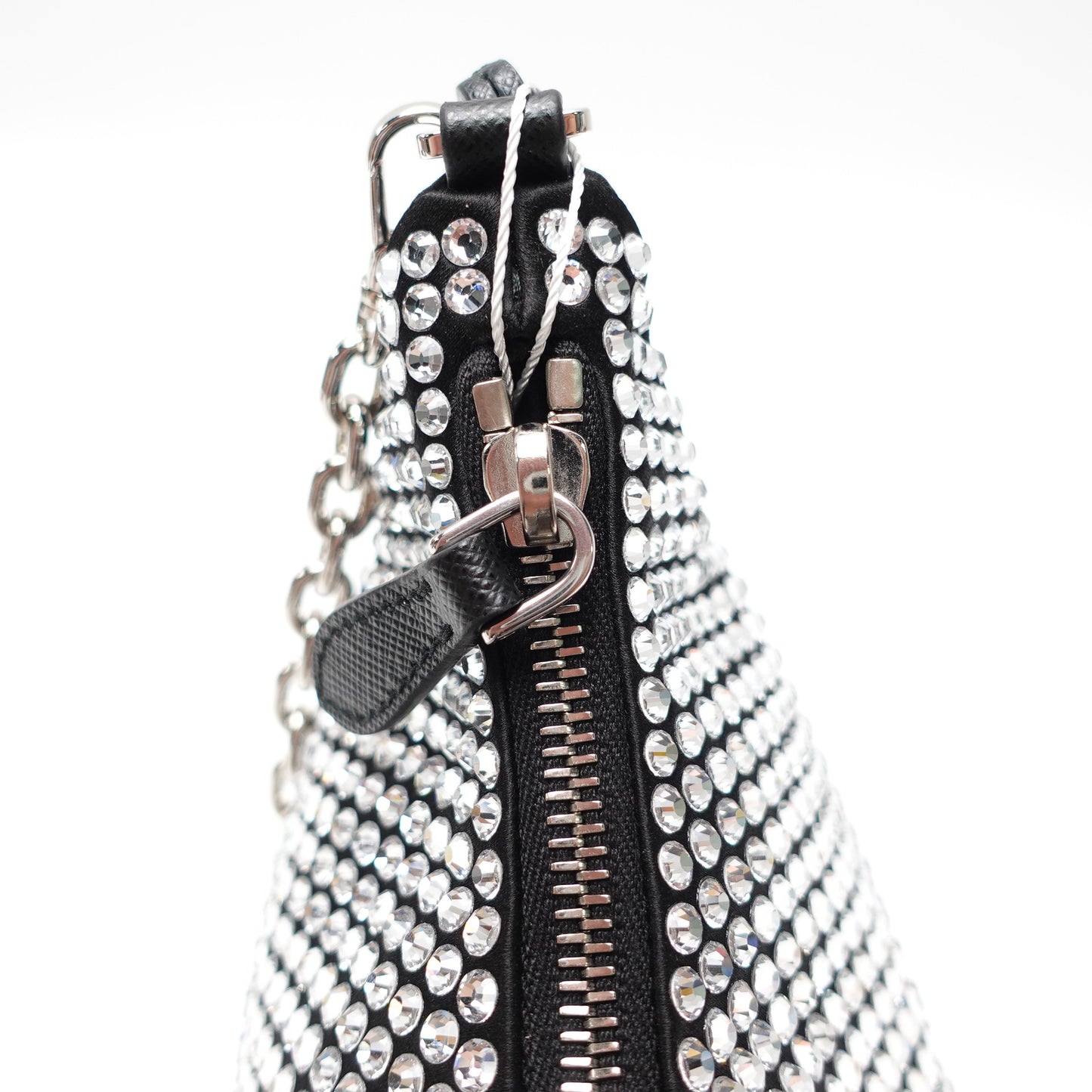 Pre-owned Prada Re-edition Silver Crystal Shoulder Bag