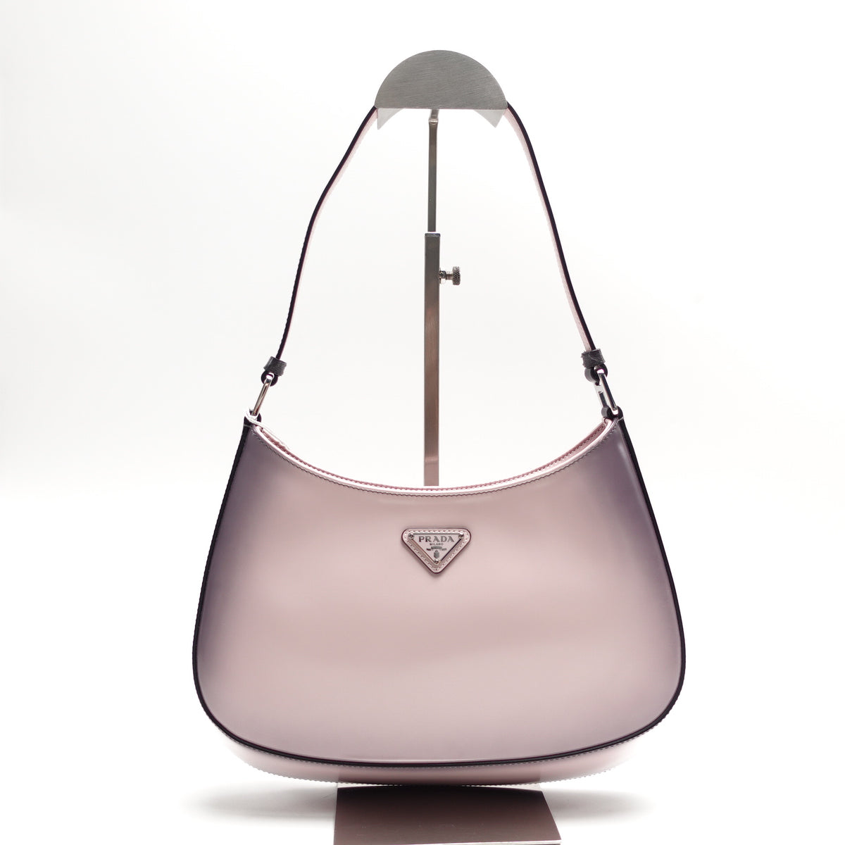 Pre-Owned Prada Cleo Pink&Black Calfskin Leather Hobo Bag T10464766
