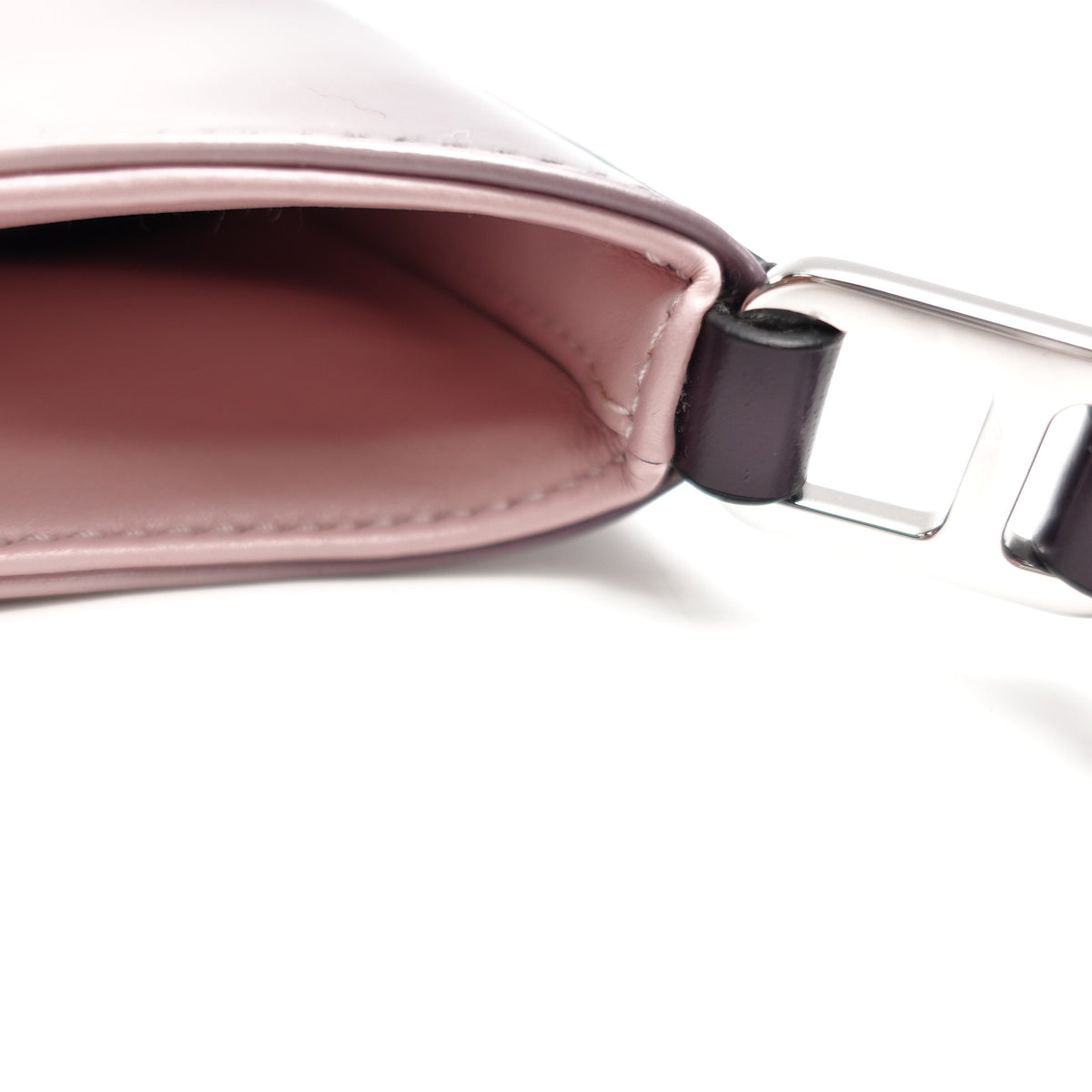 Pre-Owned Prada Cleo Pink&Black Calfskin Leather Hobo Bag T10464766