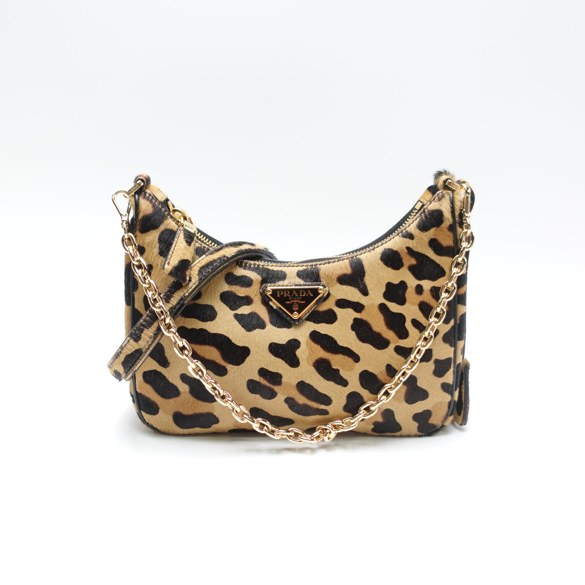 Pre-Owned Prada Re-Edition Brown Horse Hair Shoulder Bag T10466157