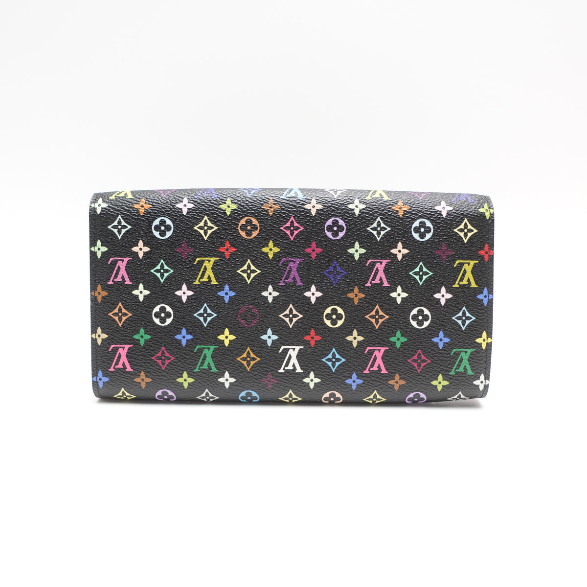 Pre-Owned Louis Vuitton Sarah Black Multicolor Coated Canvas Wallet T10466152