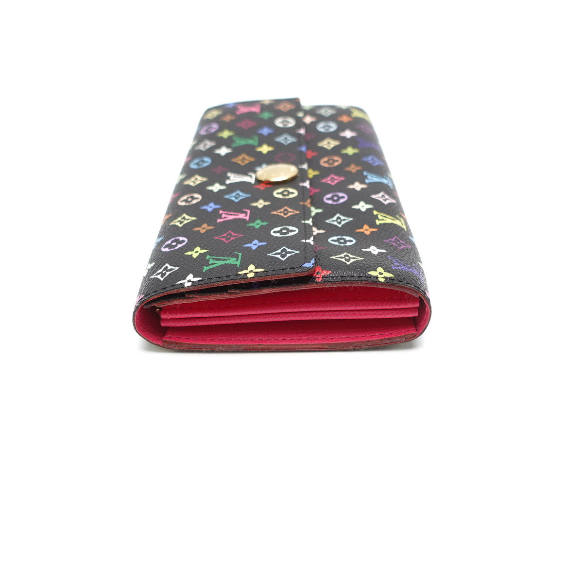Pre-Owned Louis Vuitton Sarah Black Multicolor Coated Canvas Wallet T10466152