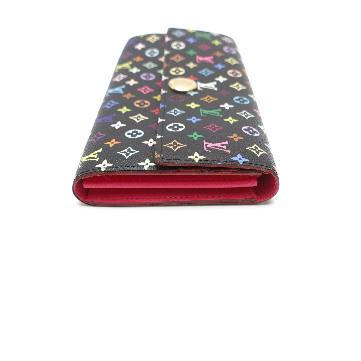 Pre-Owned Louis Vuitton Sarah Black Multicolor Coated Canvas Wallet T10466152
