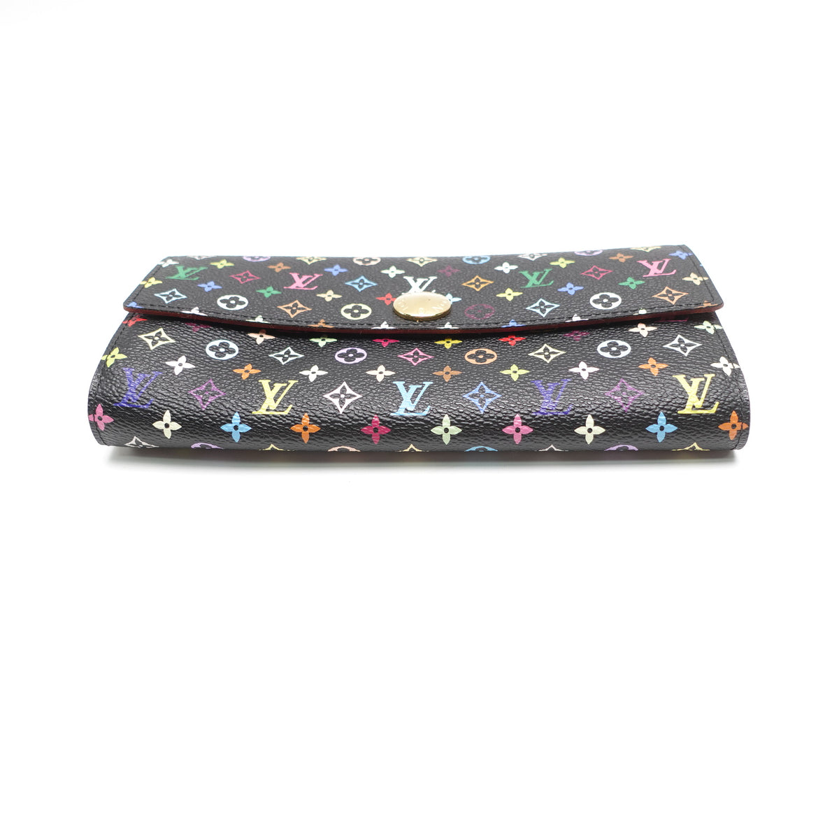 Pre-Owned Louis Vuitton Sarah Black Multicolor Coated Canvas Wallet T10466152