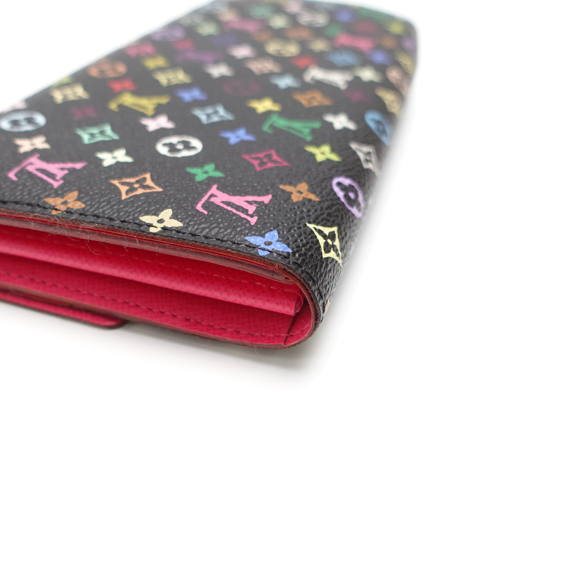 Pre-Owned Louis Vuitton Sarah Black Multicolor Coated Canvas Wallet T10466152