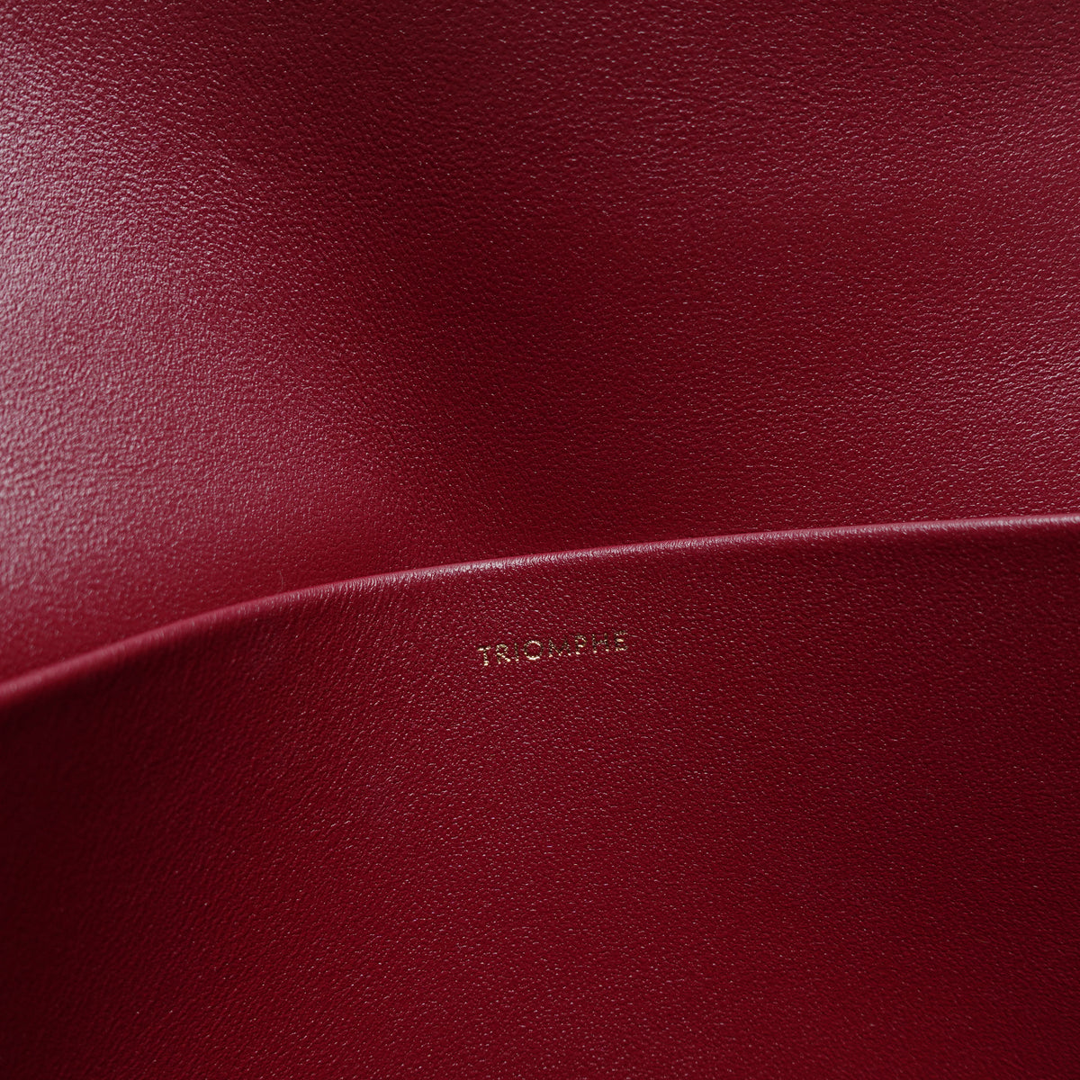 Pre-Owned Celine Triomphe Burgundy Calfskin Leather Shoulder Bag T10466629