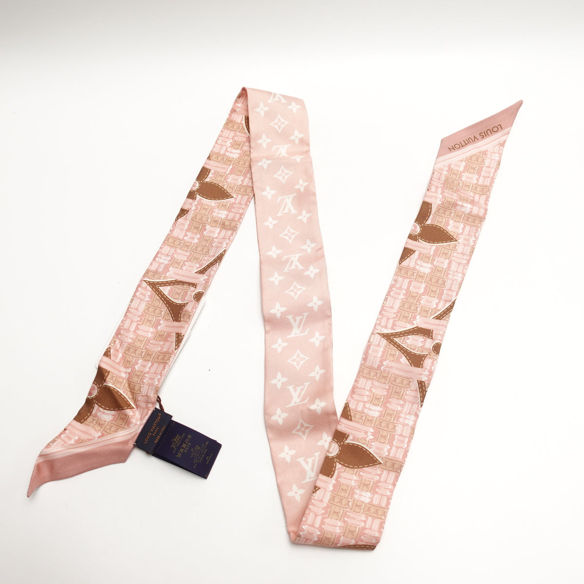 Pre-Owned Louis Vuitton Pink Silk Twilly T10466912