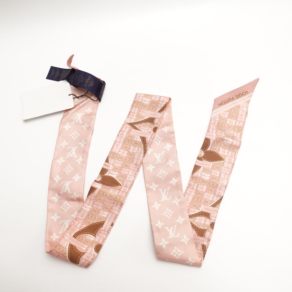 Pre-Owned Louis Vuitton Pink Silk Twilly T10466912