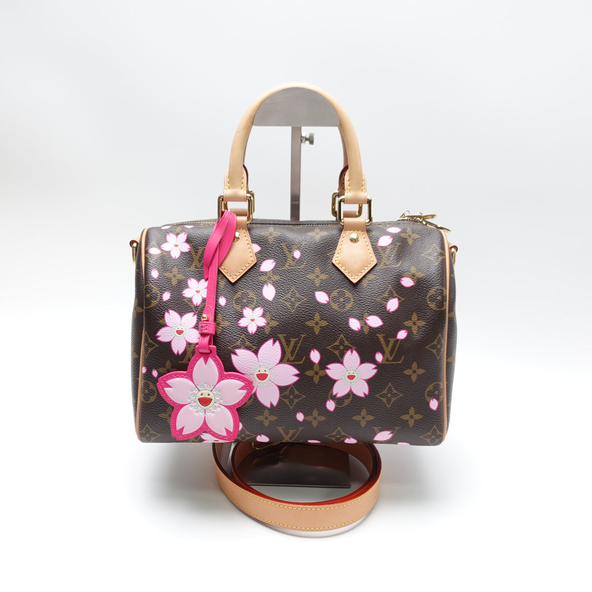 [Deal] Pre-owned Louis Vuitton Speedy 25 Sukura Monogram Coated Canvas Shoulder Bag