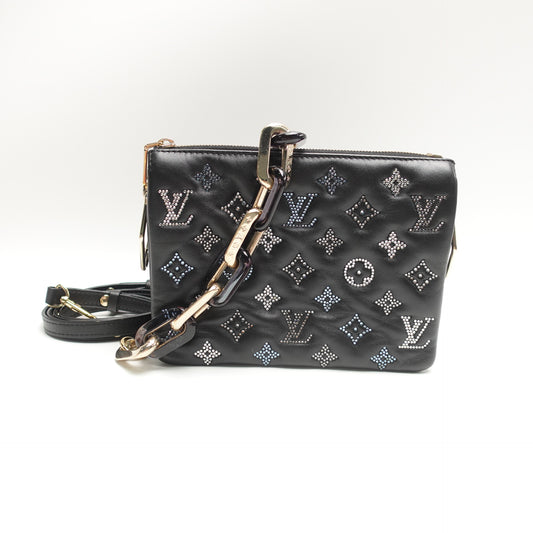 Pre-Owned Louis Vuitton Coussin BB Black Lambskin Leather Shoulder Bag T10467155