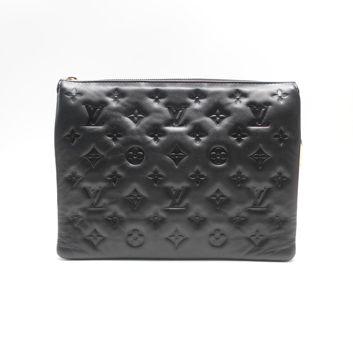 Pre-Owned Louis Vuitton Pochette Coussin Black Lambskin Leather Shoulder Bag T10468399