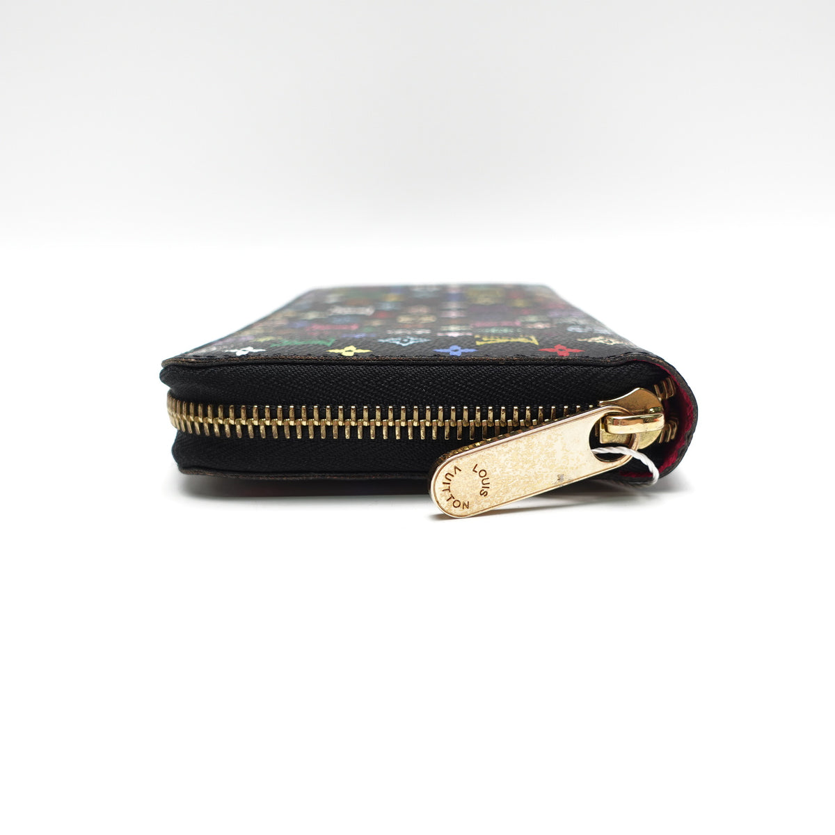 Pre-Owned Louis Vuitton Zippy Black Multicolor Coated Canvas Wallet T10468527