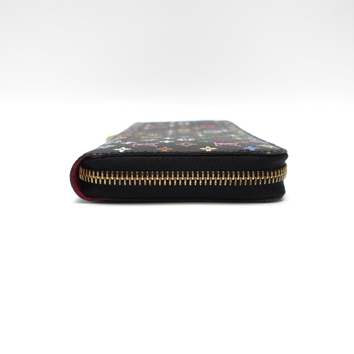 Pre-Owned Louis Vuitton Zippy Black Multicolor Coated Canvas Wallet T10468527
