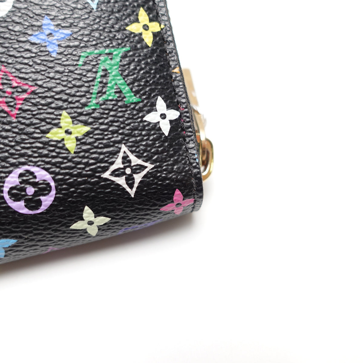 Pre-Owned Louis Vuitton Zippy Black Multicolor Coated Canvas Wallet T10468527