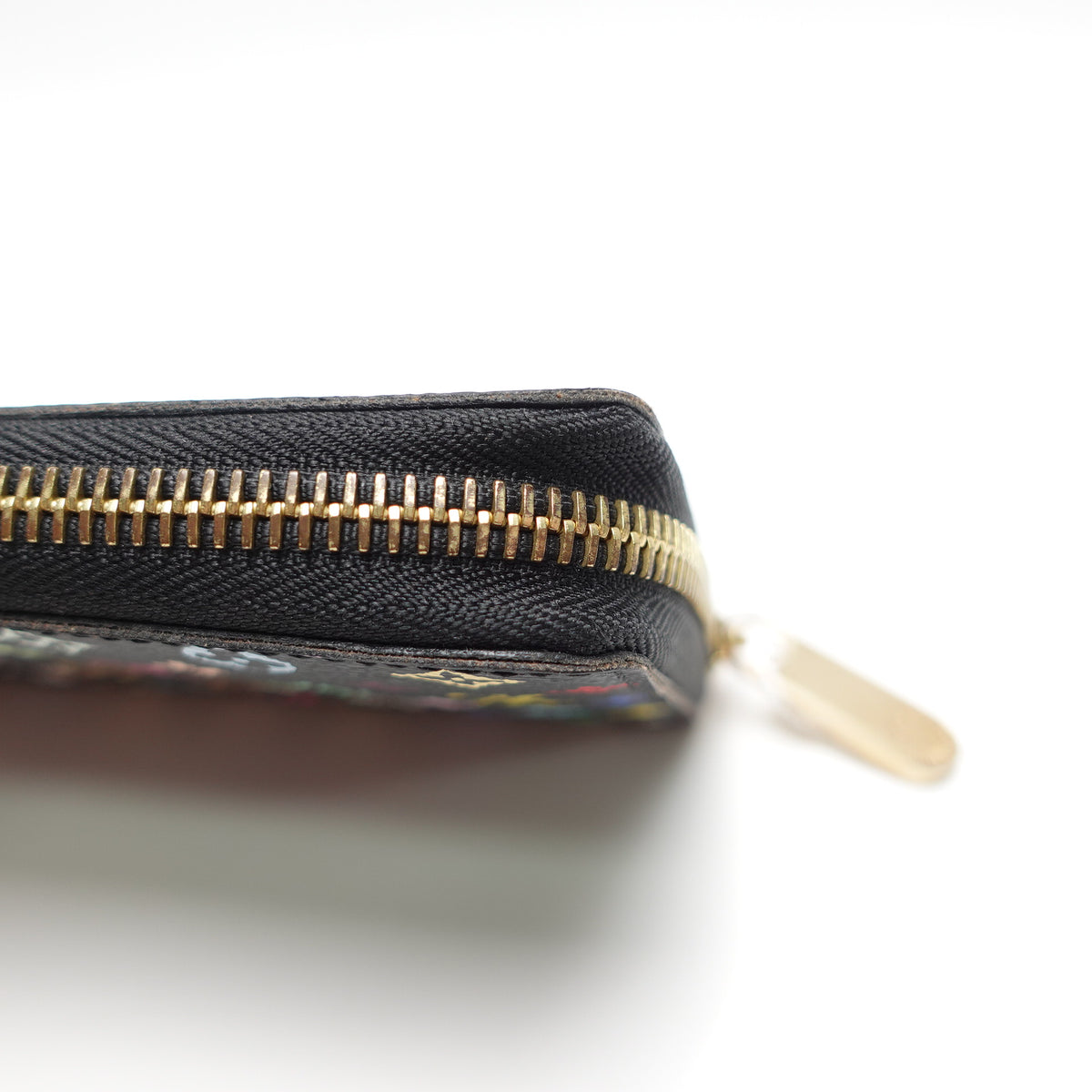 Pre-Owned Louis Vuitton Zippy Black Multicolor Coated Canvas Wallet T10468527