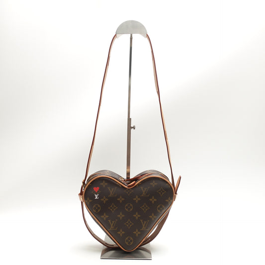 Pre-Owned Louis Vuitton Game On Coeur Brown Monogram Coated Canvas Shoulder Bag T10468764