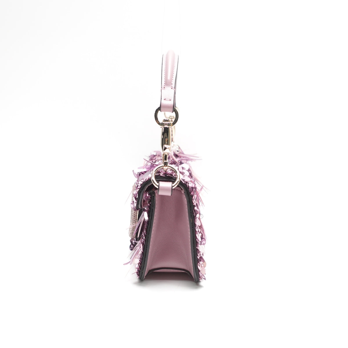 Pre-Owned Valentino Loco Purple Sequin Shoulder Bag T10468843