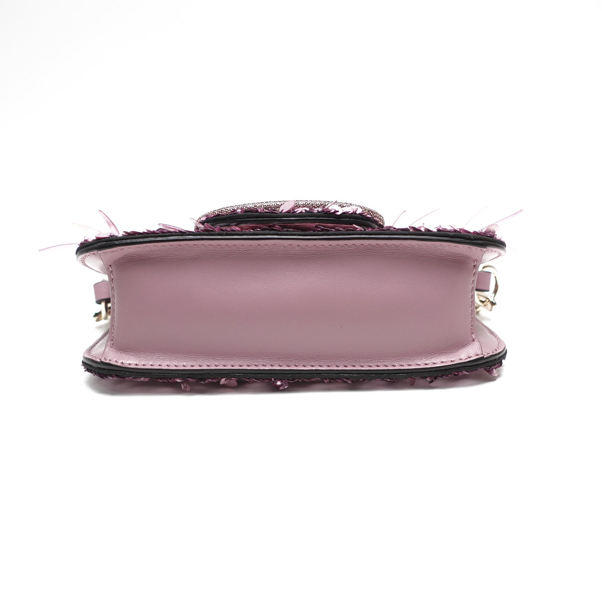 Pre-Owned Valentino Loco Purple Sequin Shoulder Bag T10468843