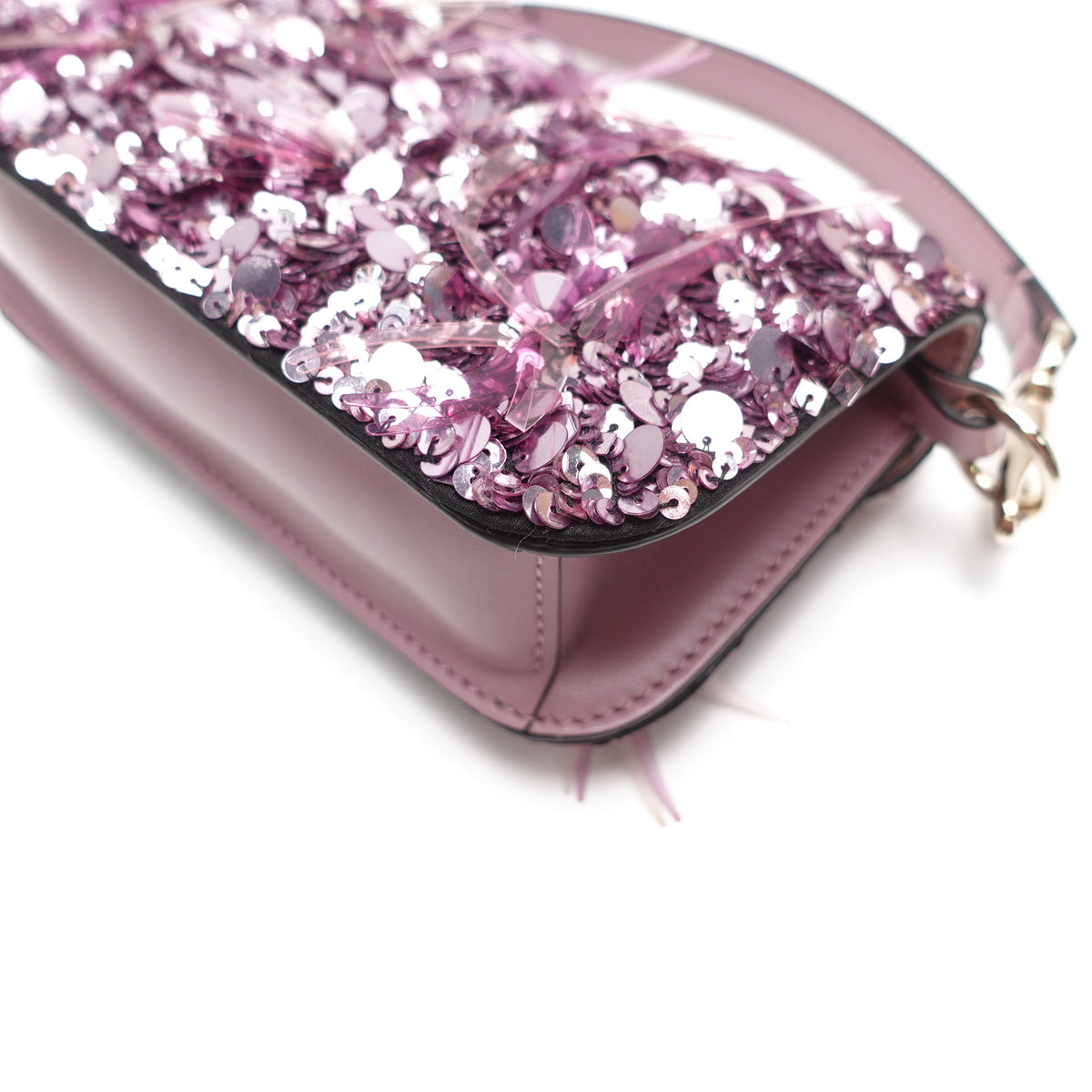 Pre-Owned Valentino Loco Purple Sequin Shoulder Bag T10468843