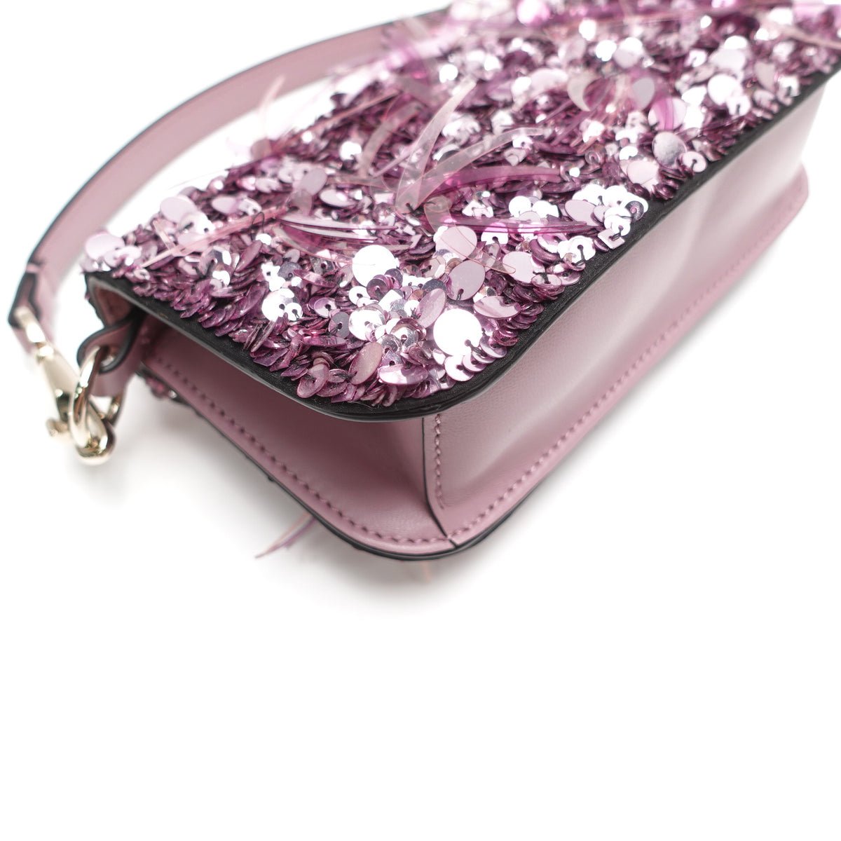 Pre-Owned Valentino Loco Purple Sequin Shoulder Bag T10468843