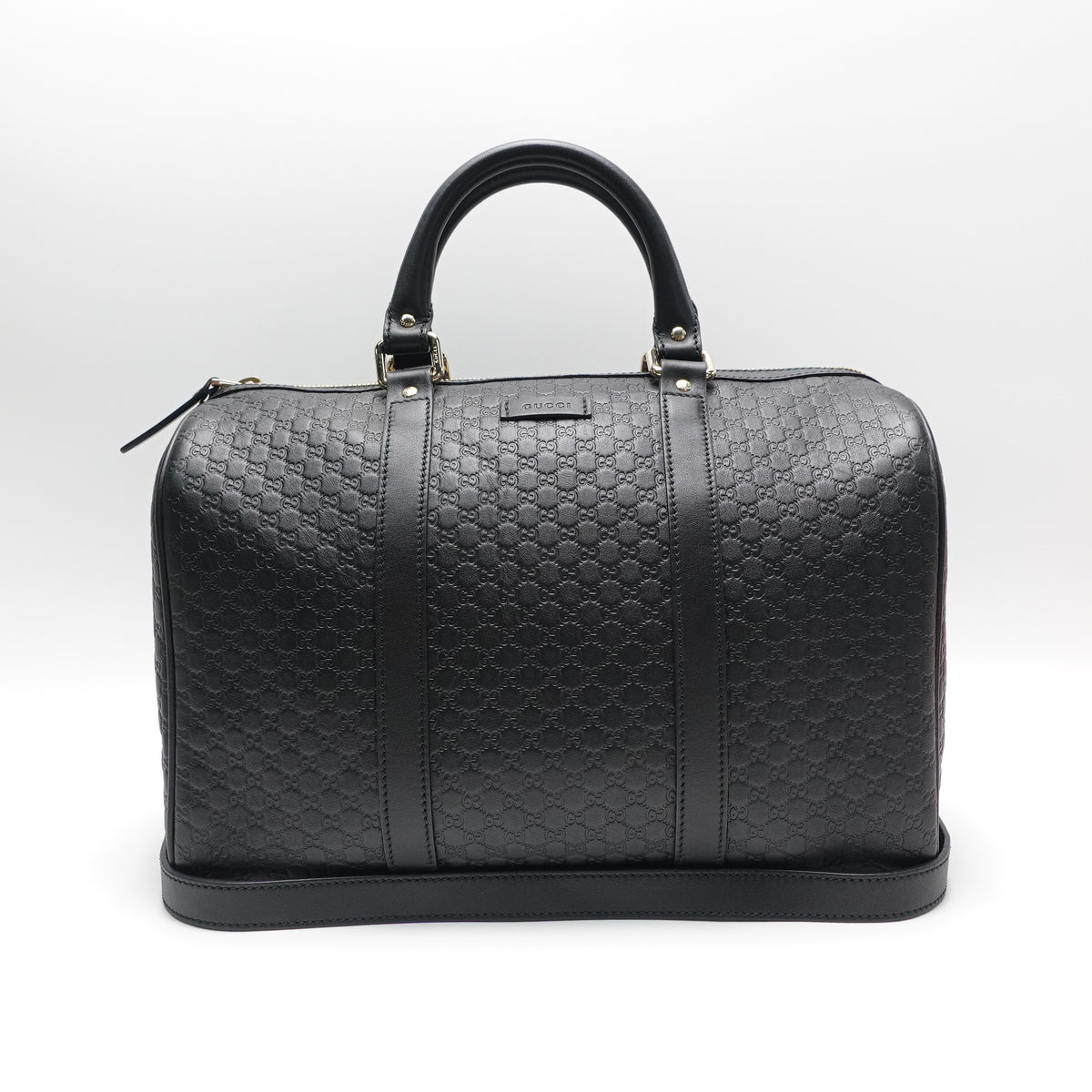 Pre-Owned Gucci Boston Black Calfskin Leather Shoulder Bag T10468803
